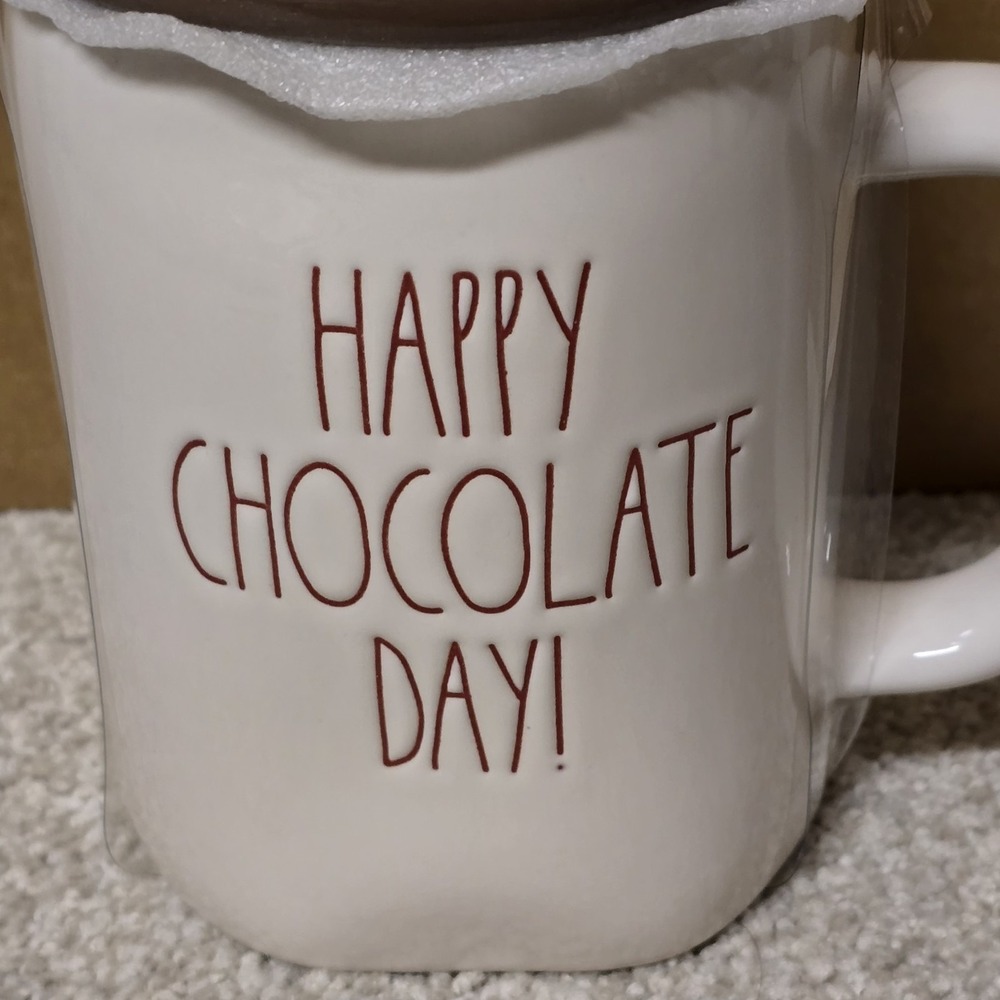 Rae Dun Strawberry Dipped Topper Valentines Day Happy Chocolate Day Mug‎ Coffee - Picture 3 of 4